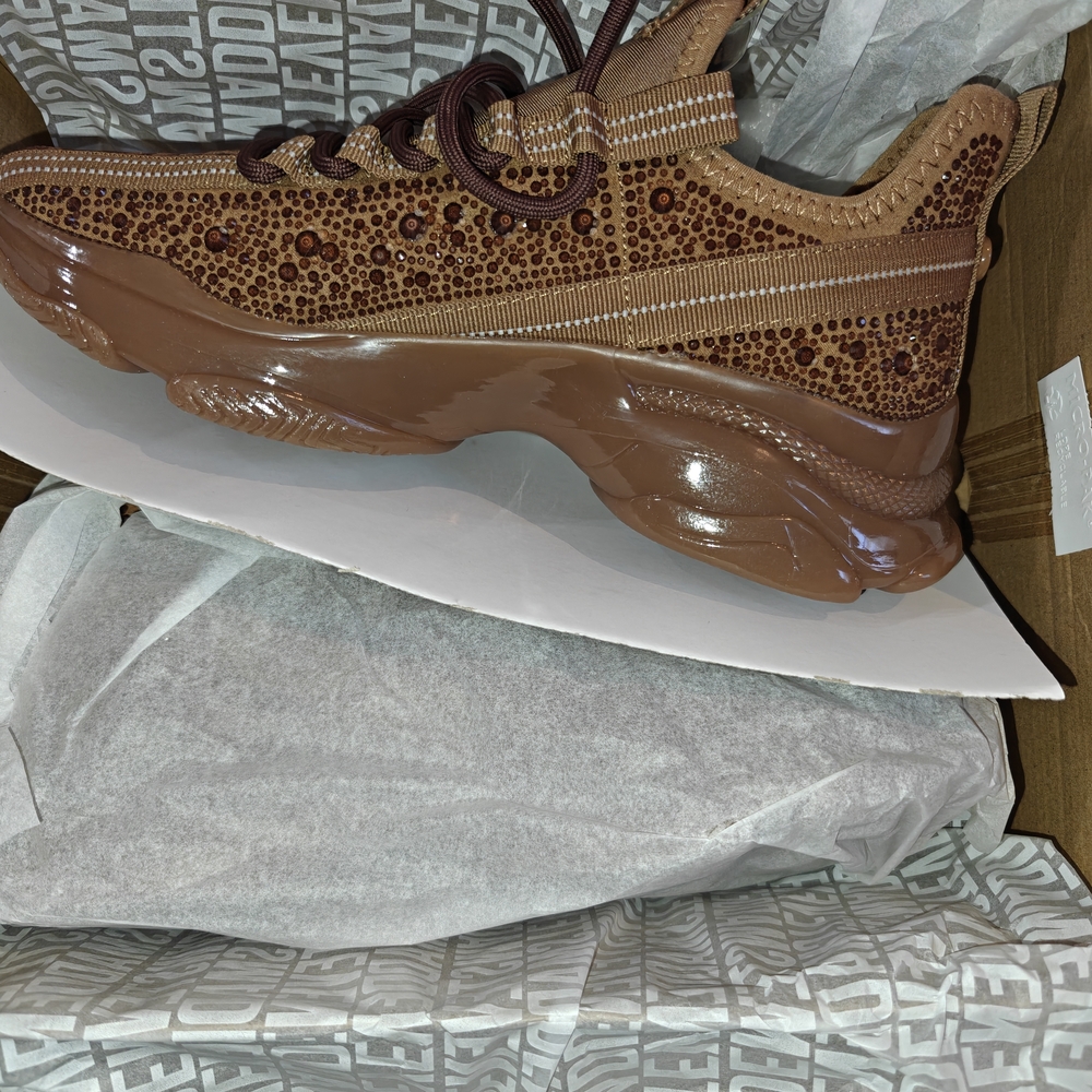 Steve Madden Tan and Brown Patterned Sneakers - Picture 5 of 12